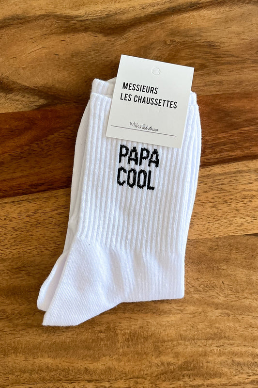 Chaussettes "Papa Cool" - Blanc