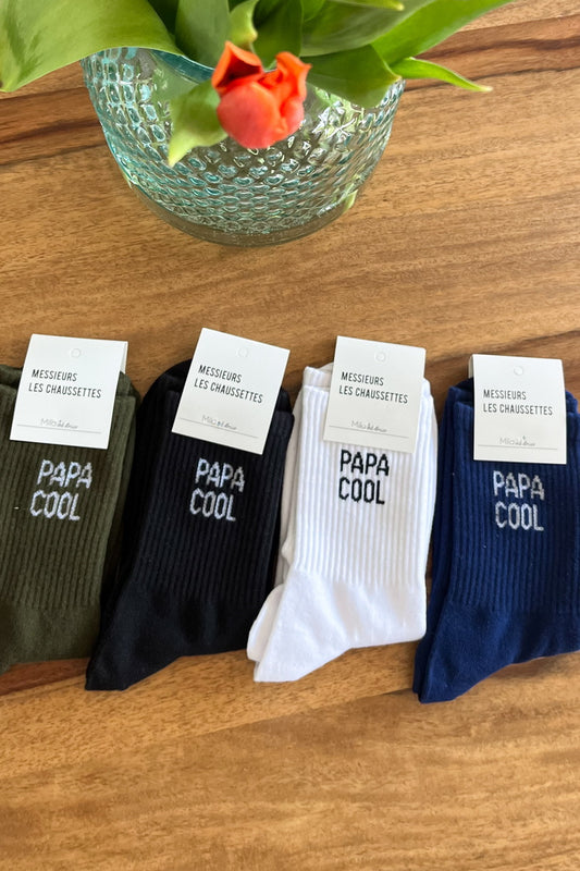 Chaussettes "Papa Cool" - Noir