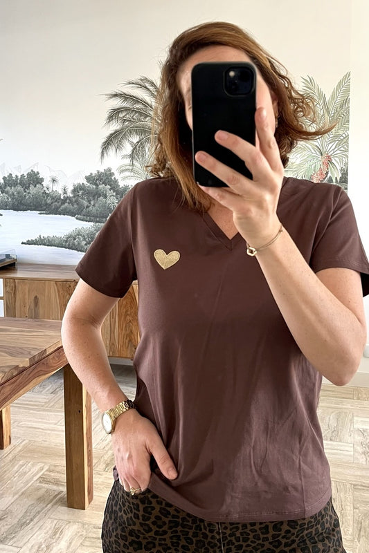 T-shirt Coeur Café
