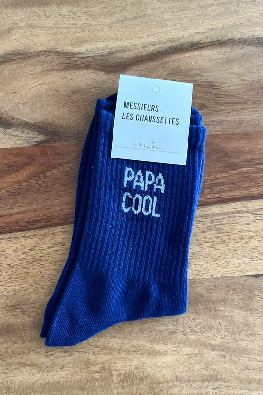 Chaussettes "Papa Cool" - Bleu marine