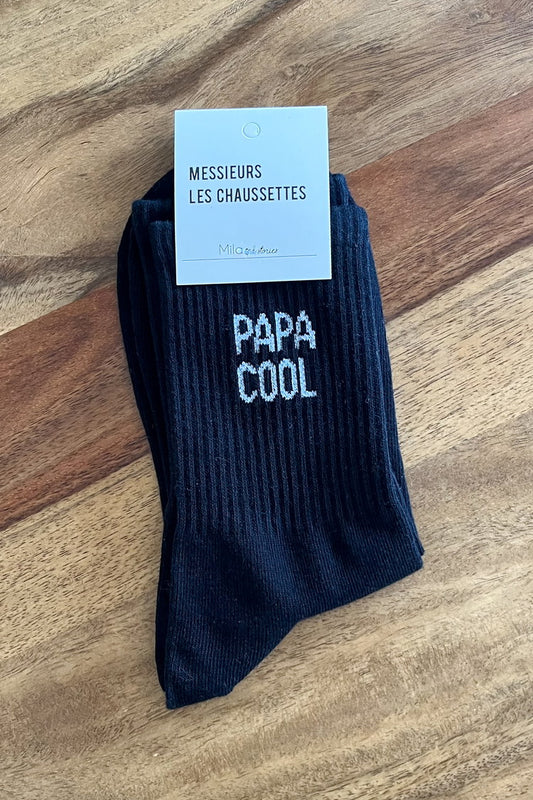 Chaussettes "Papa Cool" - Noir